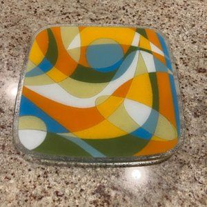 Decorative glass plate